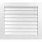Ekena Millwork Vertical Surface Mount PVC Gable Vent: Non-Functional, w/3-1/2"W x 1"H, Standard Frame, 34"W x 30"H GVPVE34X3001SN - alternate 1
